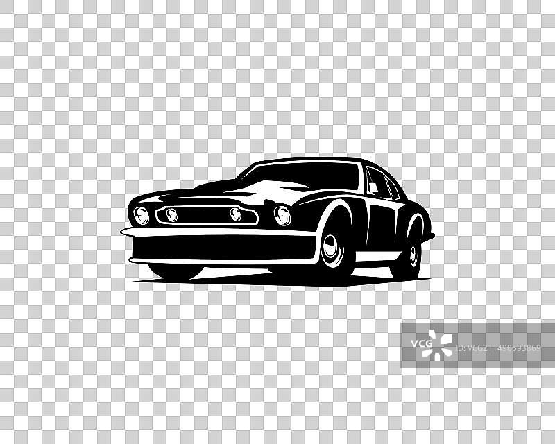 1964年款阿斯顿·马丁白色背景侧视图图片素材