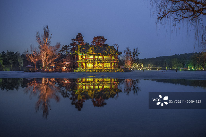 承德避暑山庄烟雨楼图片素材
