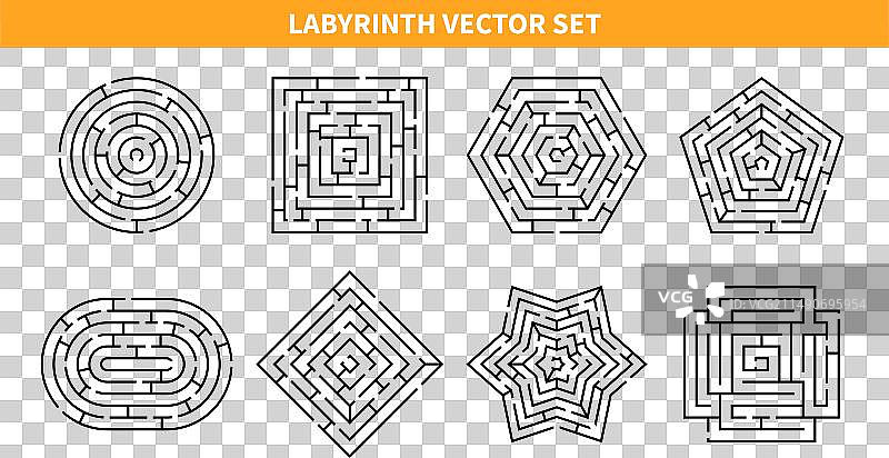 迷宫游戏套装图片素材