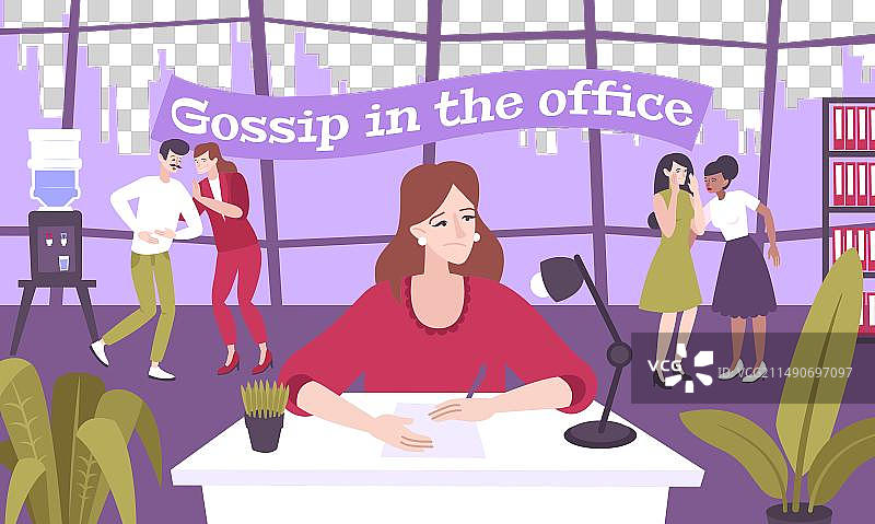 办公室八卦场景图片素材