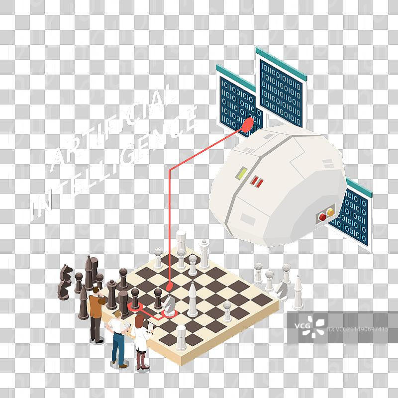 AI下棋场景图片素材