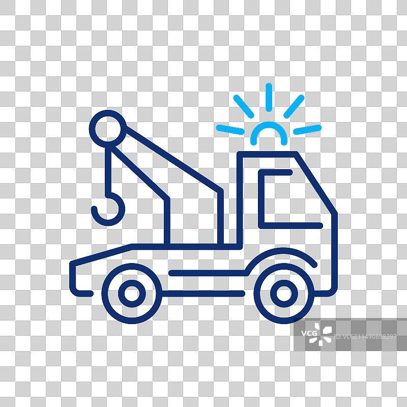 拖车图标（可编辑）图片素材