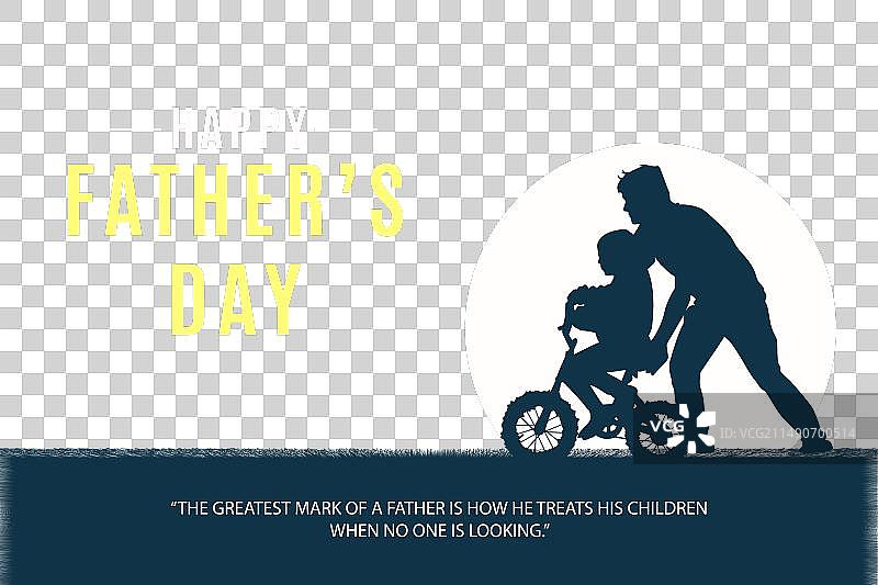 父亲和儿子的剪影图片素材