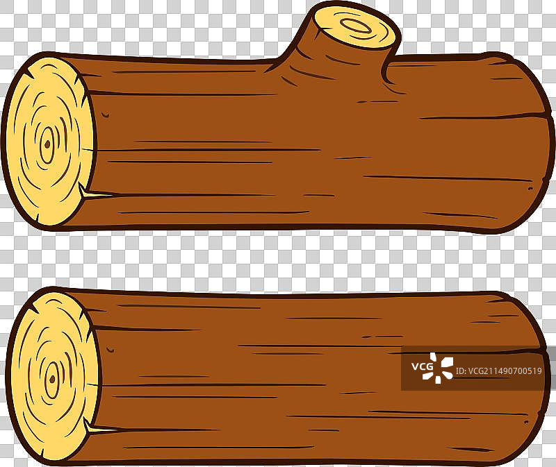 简约卡通木柴原木图片素材