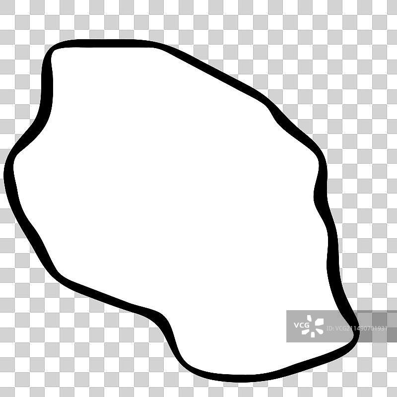 坦桑尼亚简易地图图片素材