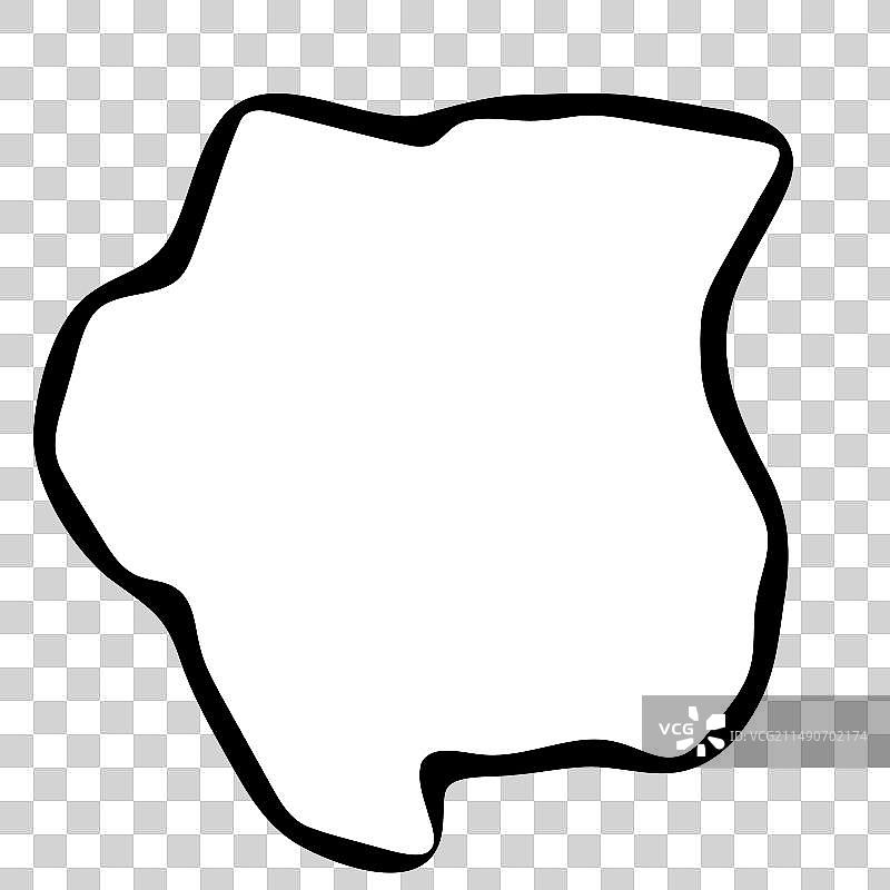 苏里南简易地图图片素材