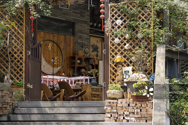 茶馆温馨舒适的就餐环境图片素材