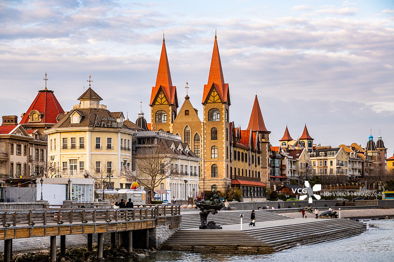 烟台渔人码头图片素材