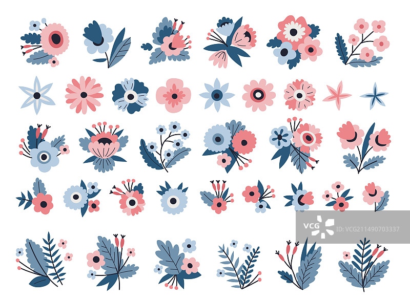 浪漫的春季花卉系列图片素材