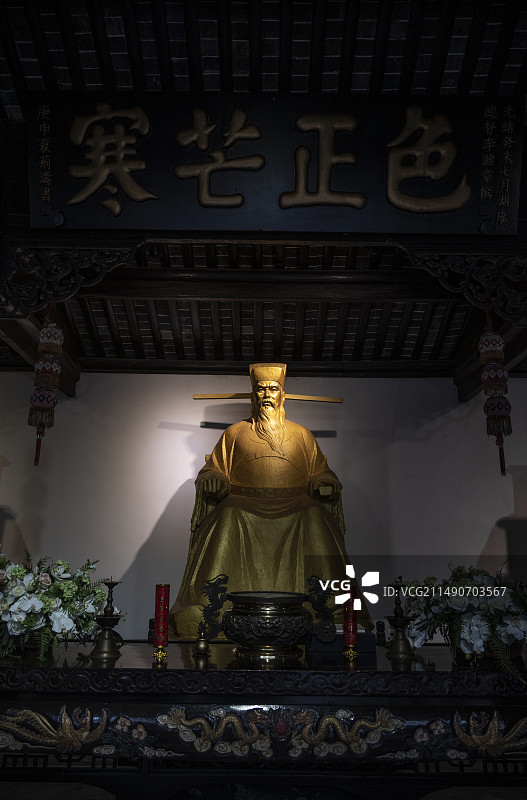 合肥包公祠内包公像图片素材