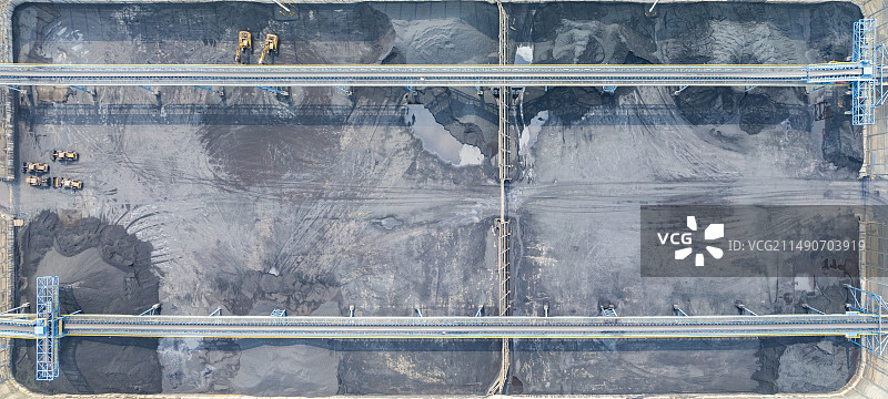 俯瞰煤炭堆场图片素材