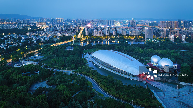 南京科技馆，航拍图片素材