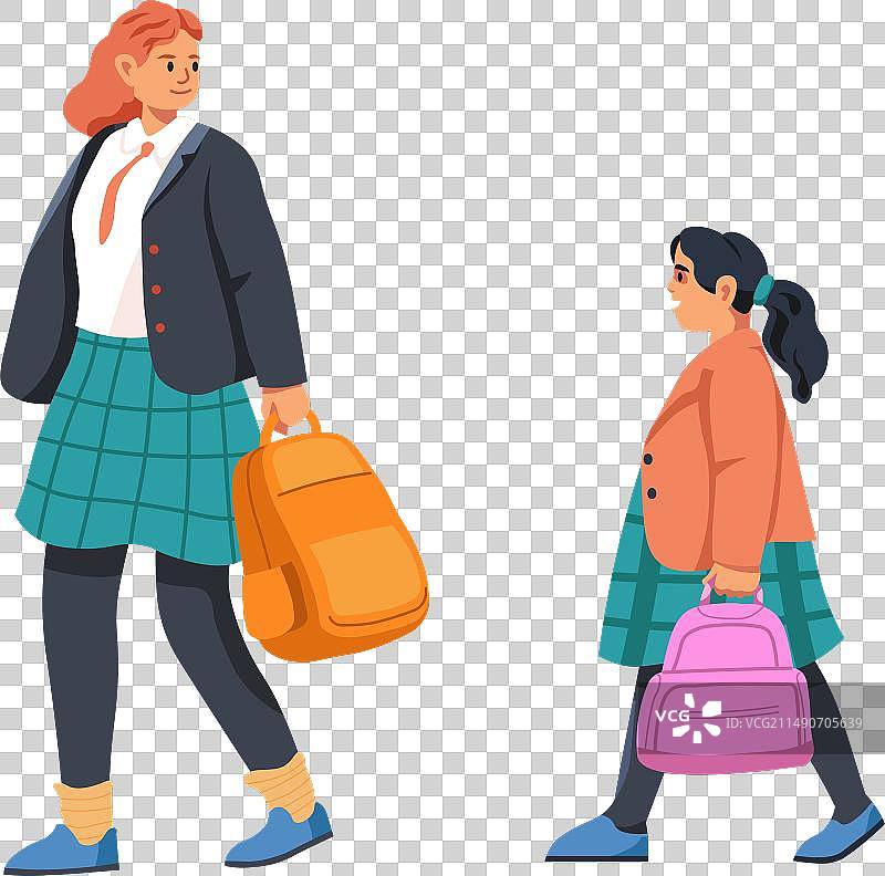 背着书包去学习中心的学生们图片素材