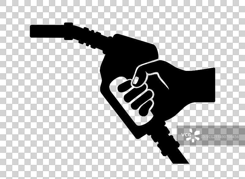 手持加油泵轮廓图片素材