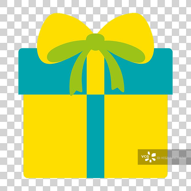 带黄色和蓝色礼品盒的彩色贴纸图片素材
