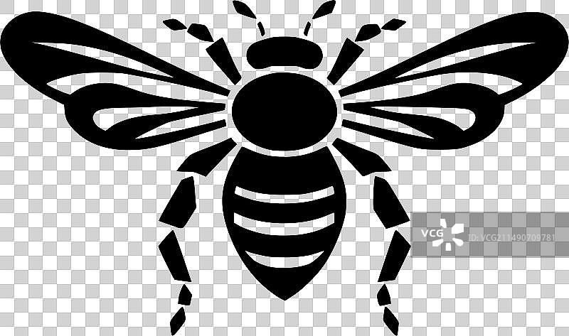 蜜蜂扁平风简约logo图片素材