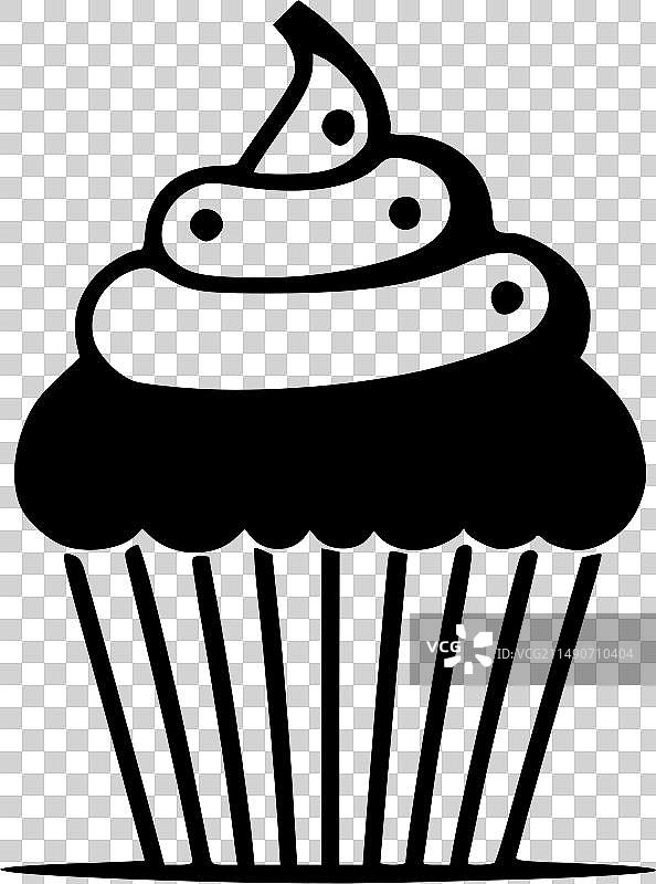 纸杯蛋糕 - 简约扁平Logo图片素材