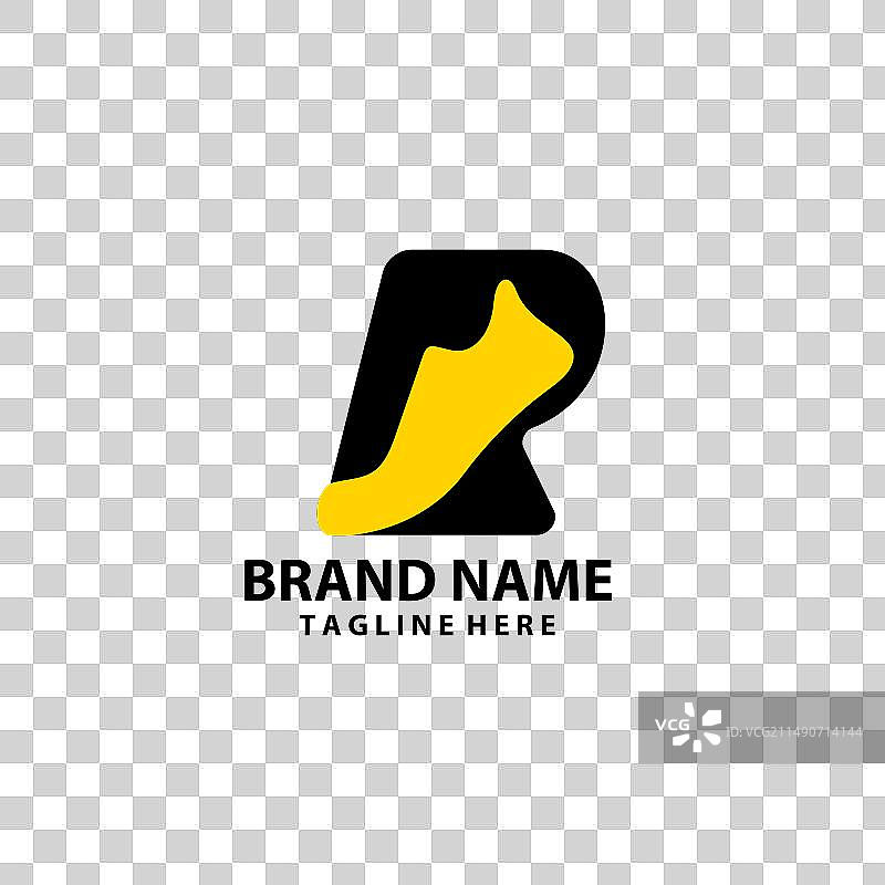 字母R鞋子标志设计图片素材