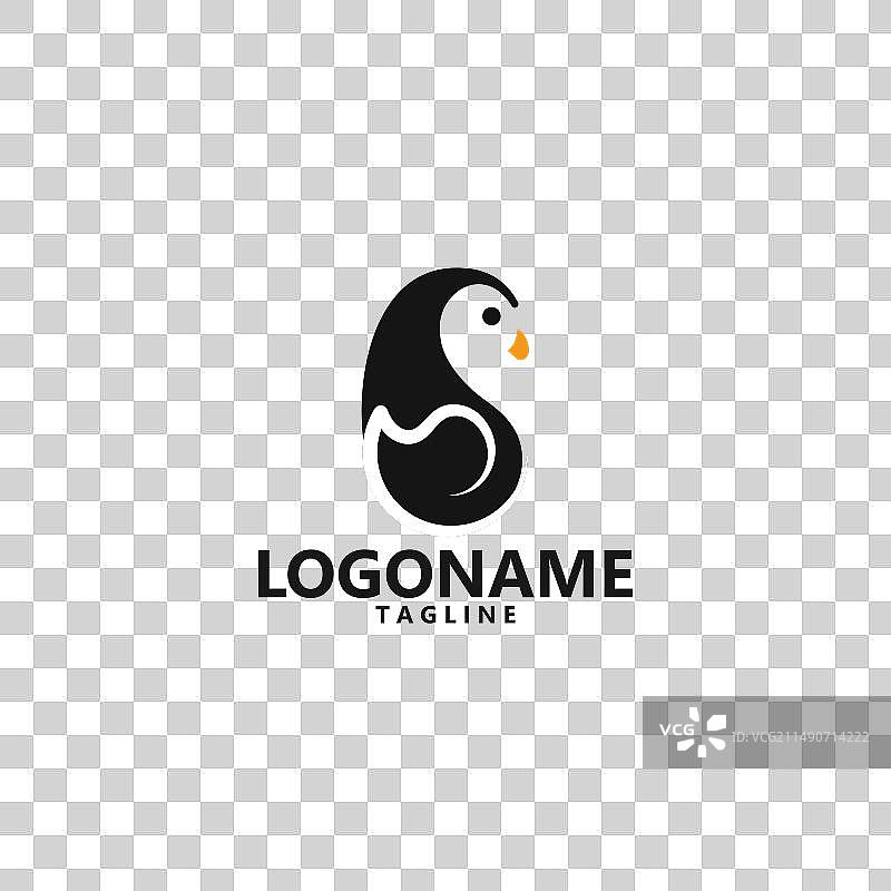 企鹅鸭子独立Logo设计图片素材