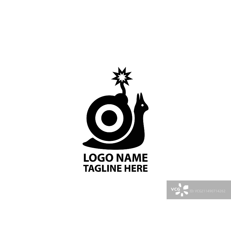 蜗牛炸药标志设计图片素材