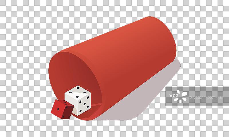 各种棋盘游戏骰子与红色杯子图片素材
