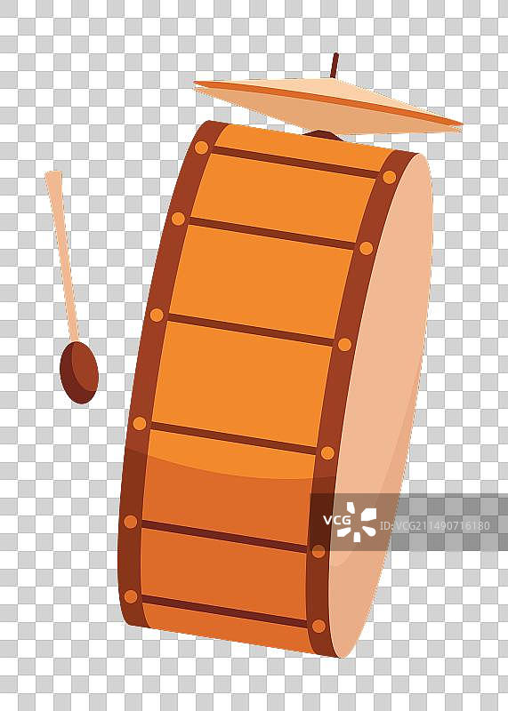 鼓和打击乐器扁平设计图片素材