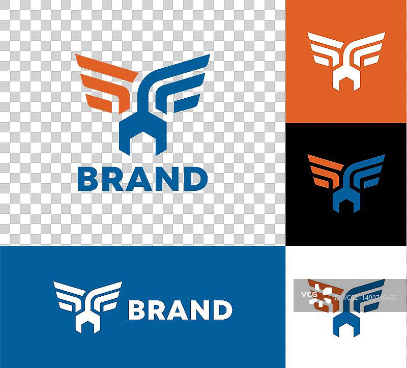 扳手翅膀模板图片素材