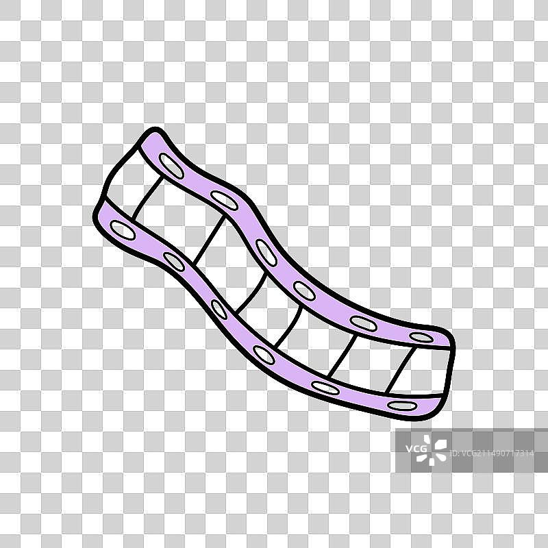 电影胶片磁带轮廓图标图片素材