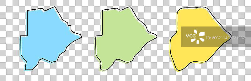 博茨瓦纳分级国家地图图片素材