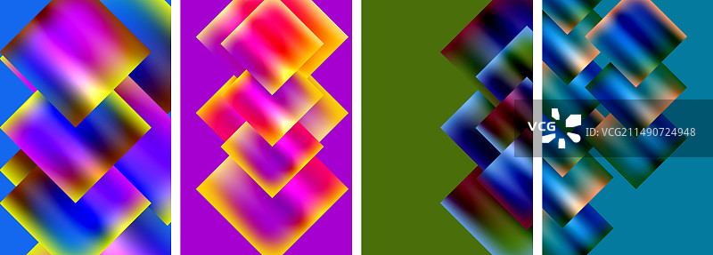 金属光泽方形概念海报图片素材