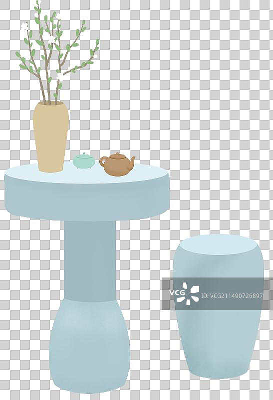 石凳石桌图片素材