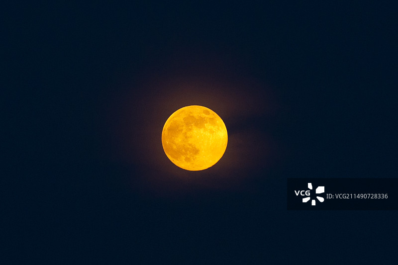 黄月亮特写图片素材