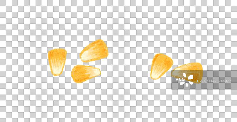 手绘卡通玉米粒插画图片素材