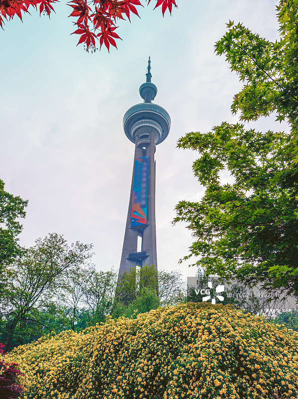 春日多彩南京电视塔图片素材