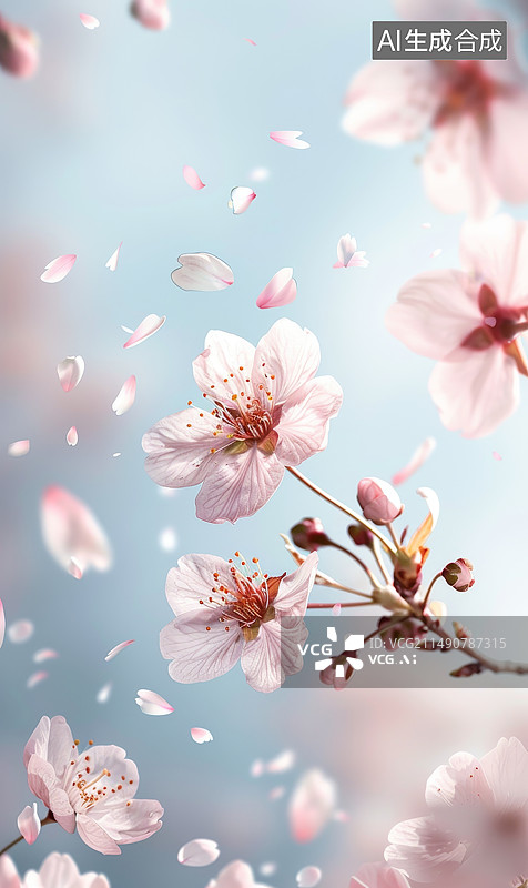 【AI数字艺术】雪中的梅花图片素材