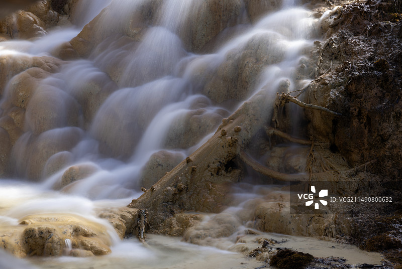 九寨黄龙景区秋日美景航拍图片素材