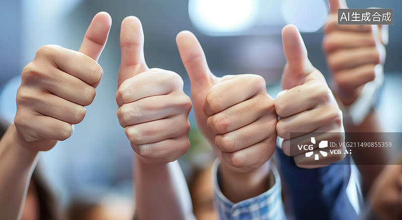 【AI数字艺术】人们一直竖起大拇指图片素材