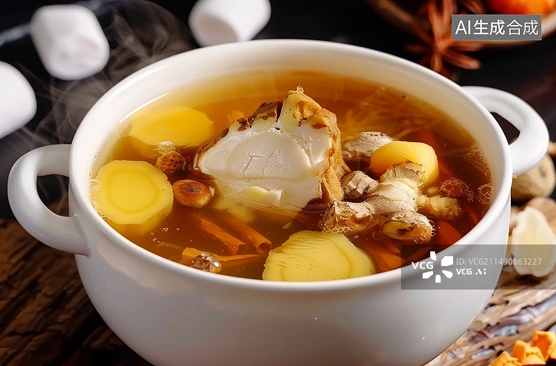 【AI数字艺术】老母鸡汤 鸡汤图片素材