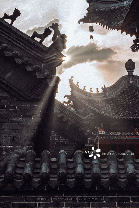 吉林市观音古刹一角图片素材