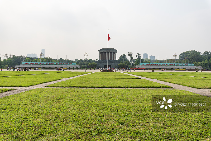 越南河内巴亭广场 胡志明墓图片素材