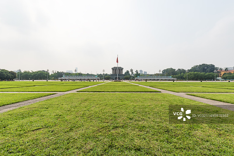 越南河内巴亭广场 胡志明墓图片素材