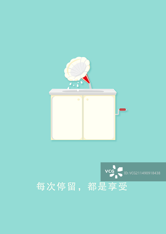 洗漱台与留声机的结合图片素材