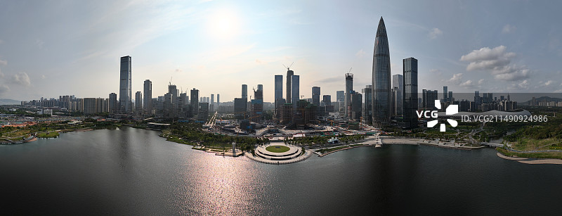 航拍城市天际线风光图片素材