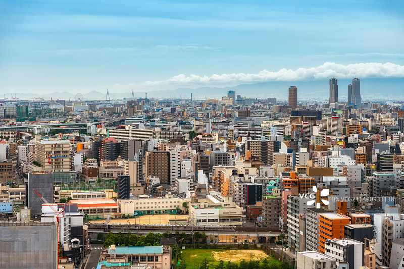 日本，大阪，都市天际线，通天阁视角图片素材