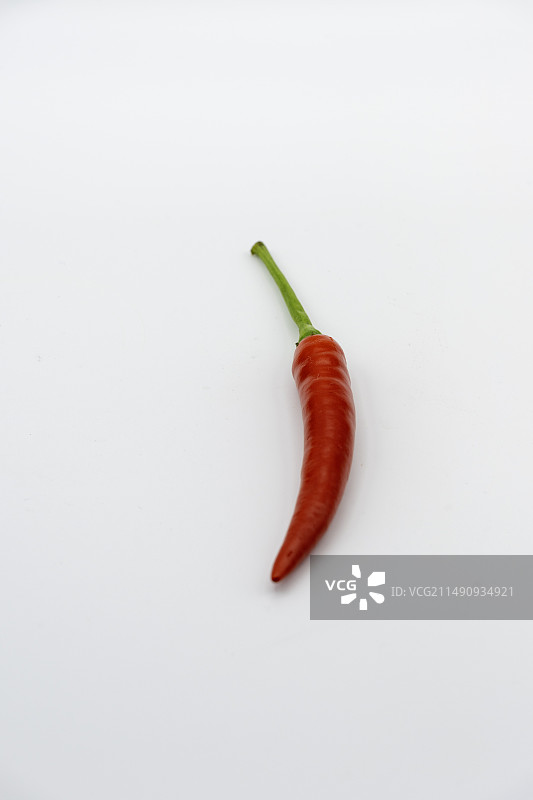 白色背景拍摄的新鲜小米辣图片素材