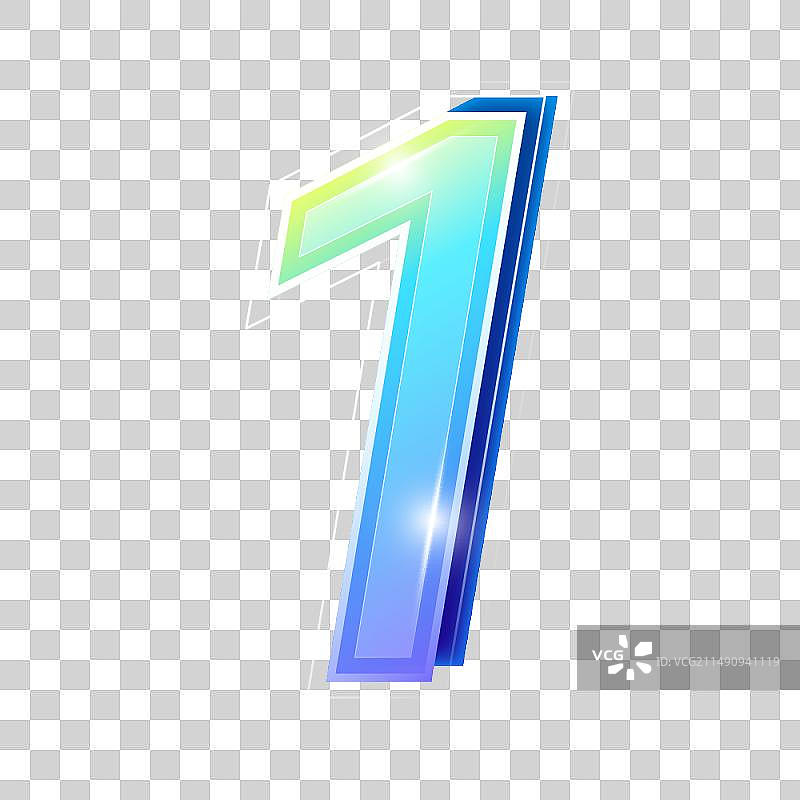 蓝色科技立体光效数字图片素材