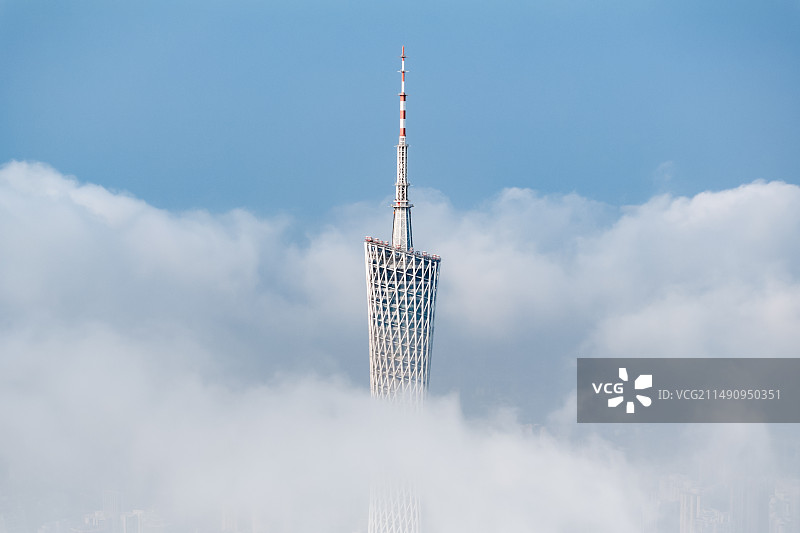 广州在云彩上图片素材