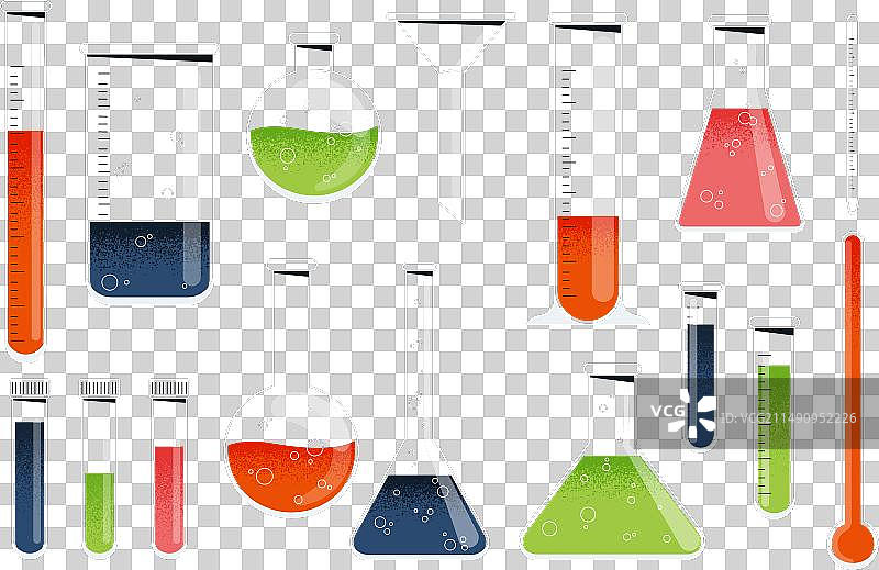 带有测试的化学玻璃实验室器皿图片素材