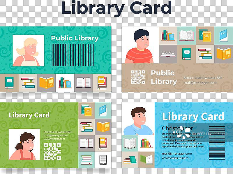 公共图书馆借书卡学生证图片素材