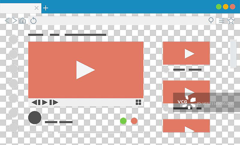 在线视频播放器浏览器网页图片素材